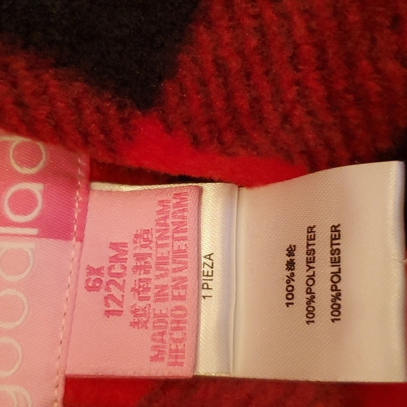 NEW Girls Good Lad Buffalo Check Fleece Cape Size 6X - Picture 2 of 4